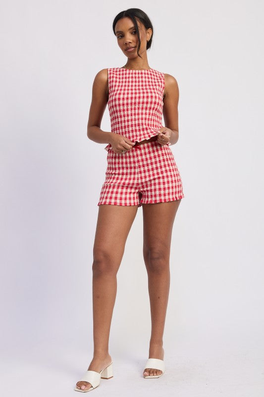 Lettuce Hem Smocked Top