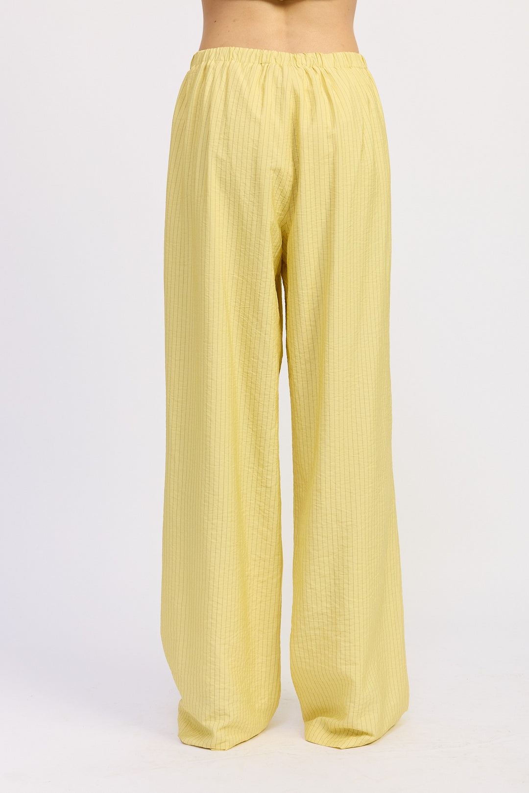 Striped Loose Pants With Waist Drawstring
