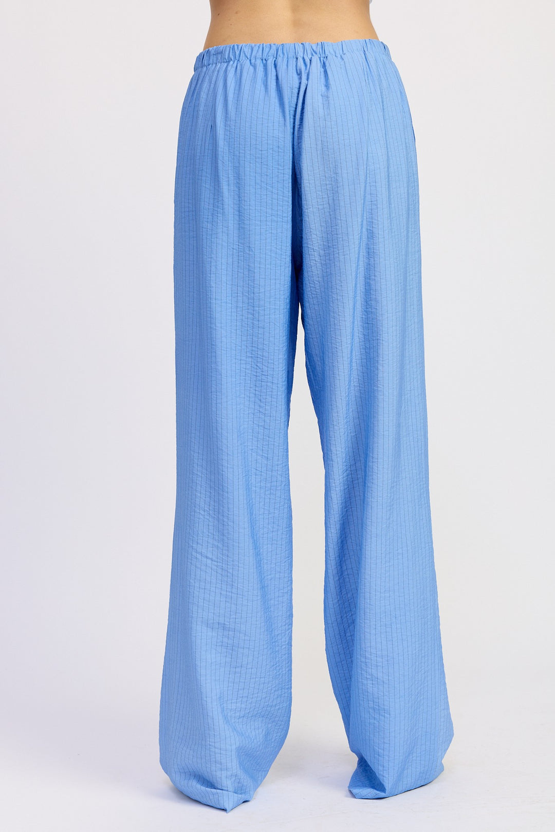 Striped Loose Pants With Waist Drawstring