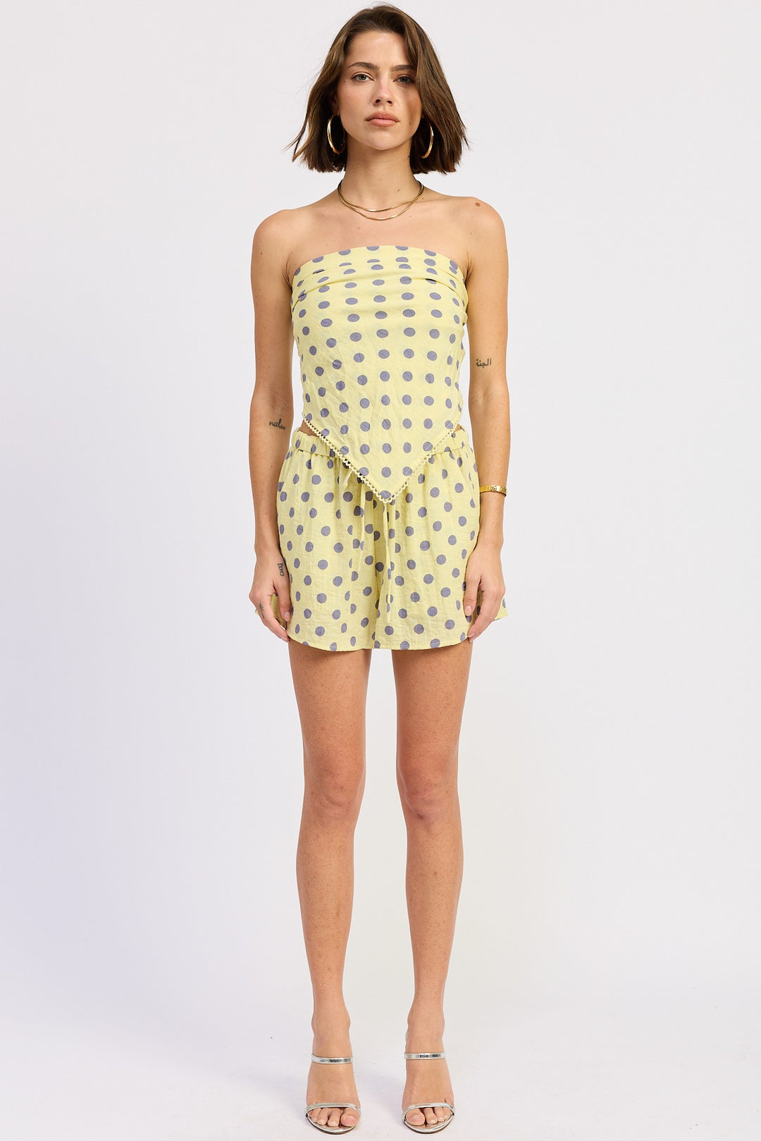 Scarf Top With Trim Detail