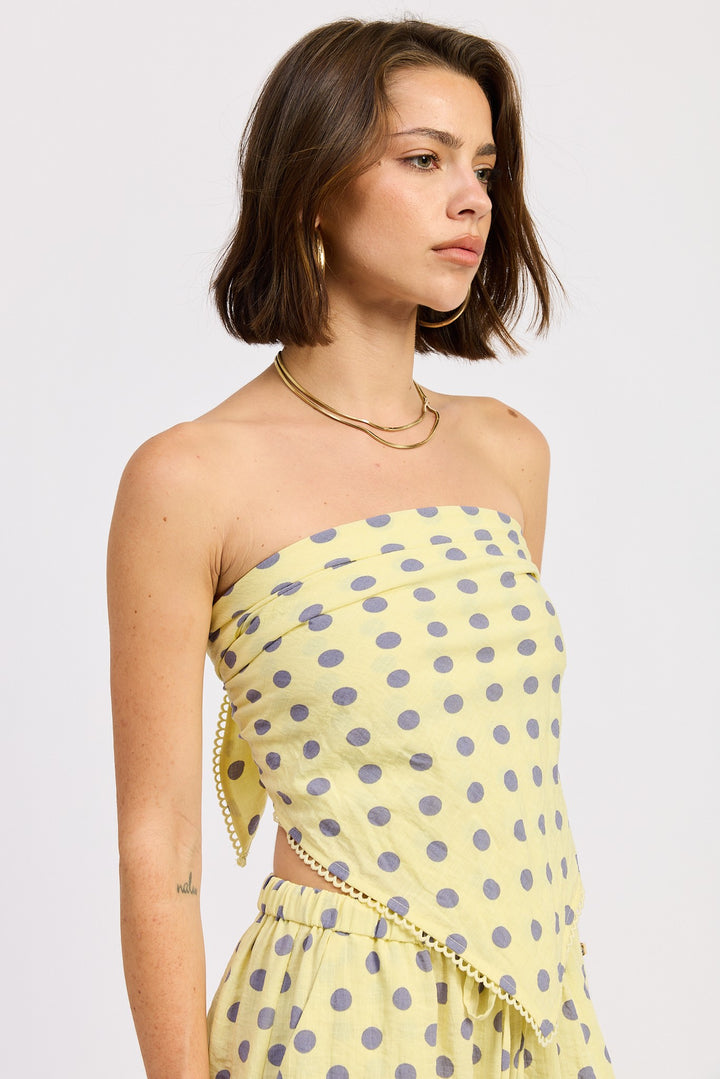 Scarf Top With Trim Detail