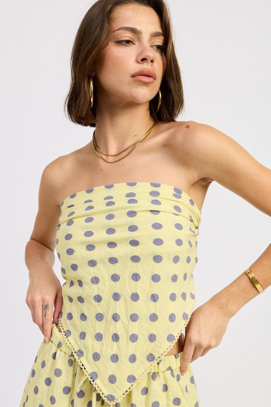 Scarf Top With Trim Detail