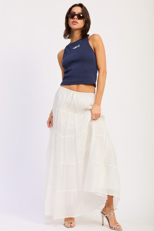 Racer Back Tank Top Wtih Beading