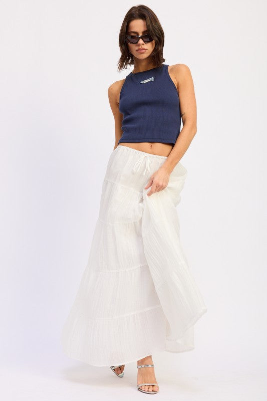 Racer Back Tank Top Wtih Beading