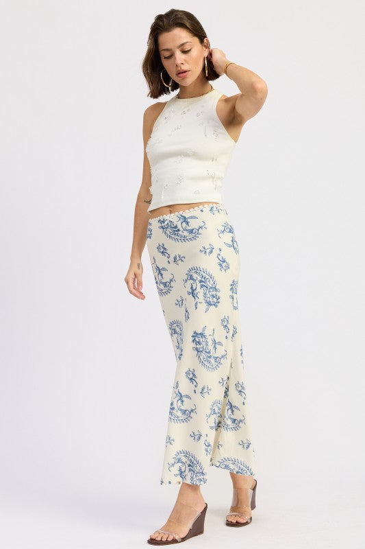 Racer Back Tank Top With Water Beads