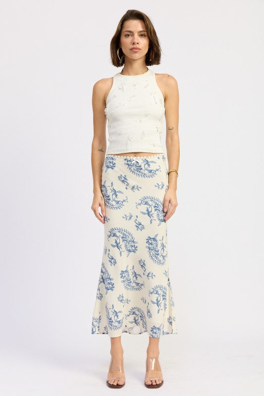 Racer Back Tank Top With Water Beads