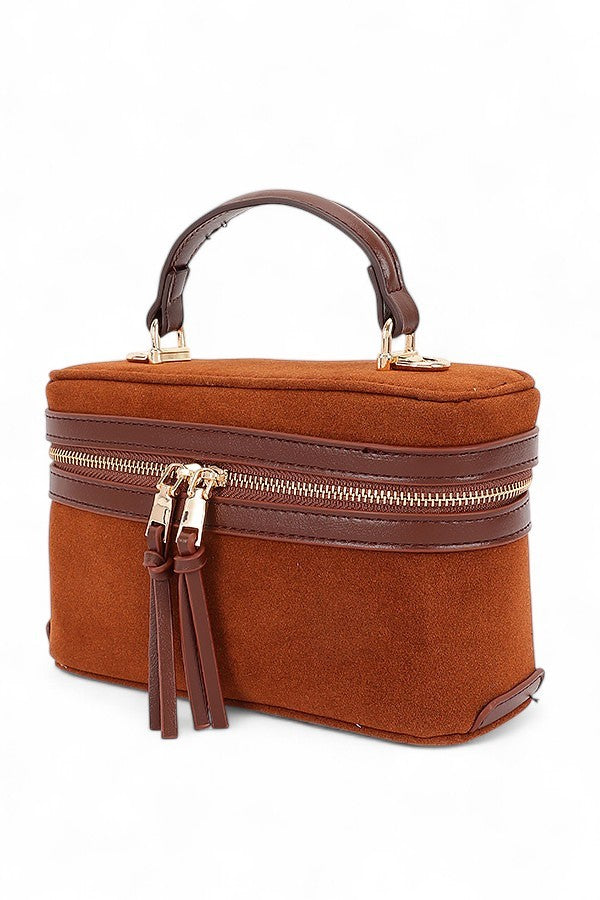Top Handle Vanity Case Convertible Crossbody Bag