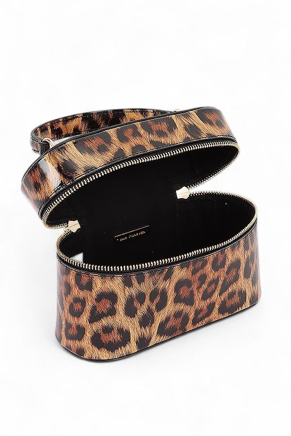 Top Handle Patent Finish Convertible Crossbody Bag