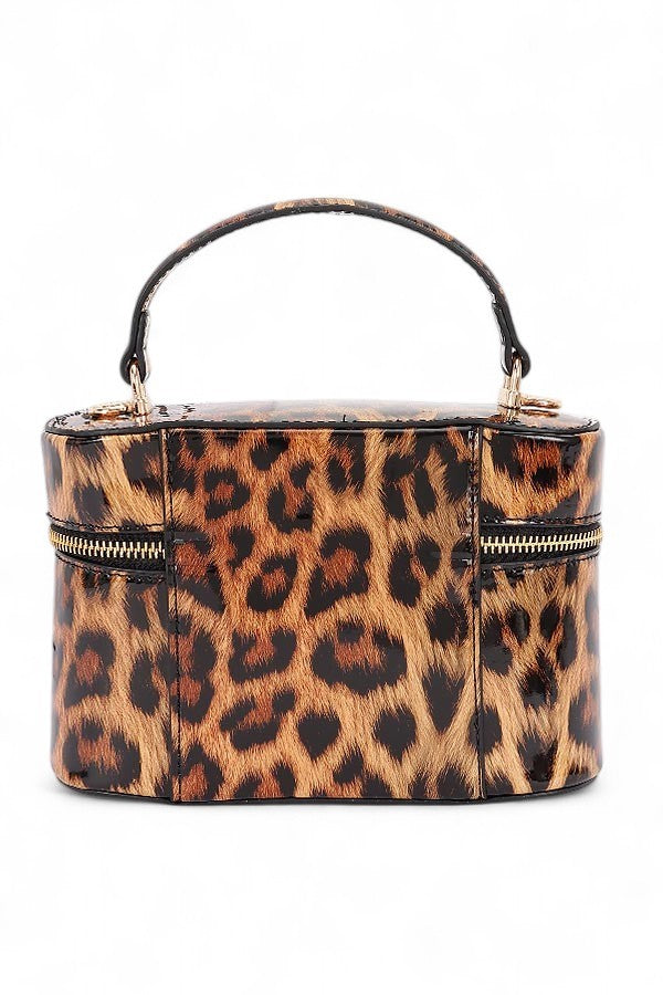 Top Handle Patent Finish Convertible Crossbody Bag