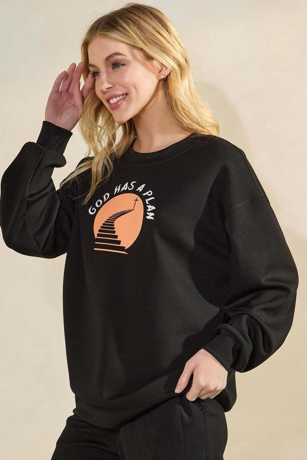 Black God Has A Plan Ultracomfy Pullover Sweatshirt