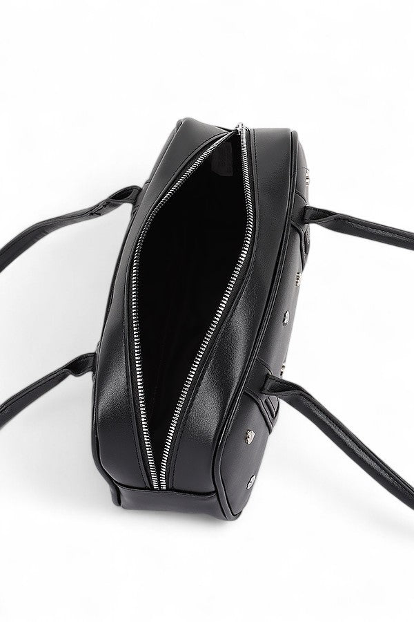 Star And Heart Studded Boxy Shoulder Bag