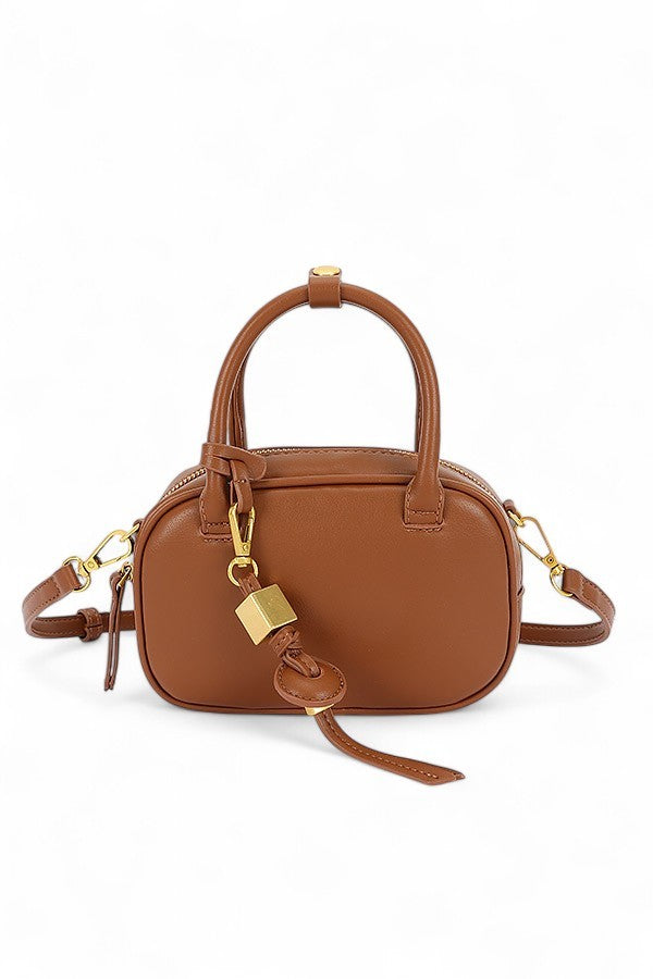 Black Top Handle Convertible Crossbody Bag