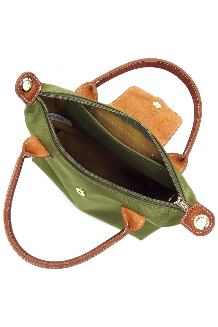 Nylon Flap Satchel Crossbody Bag