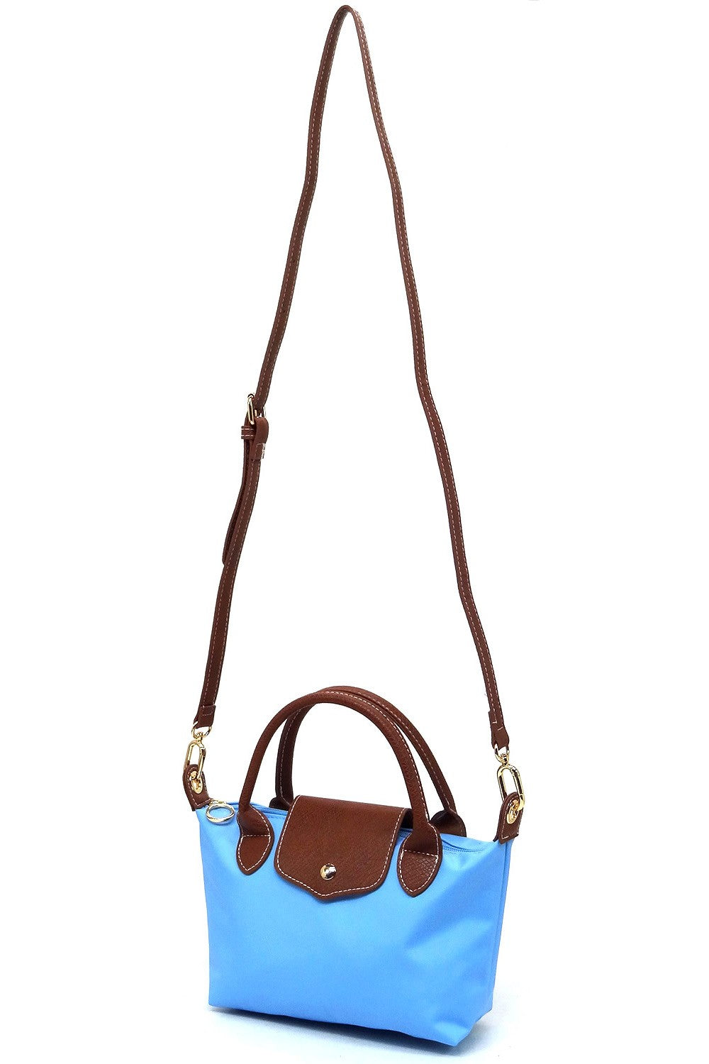Nylon Flap Satchel Crossbody Bag