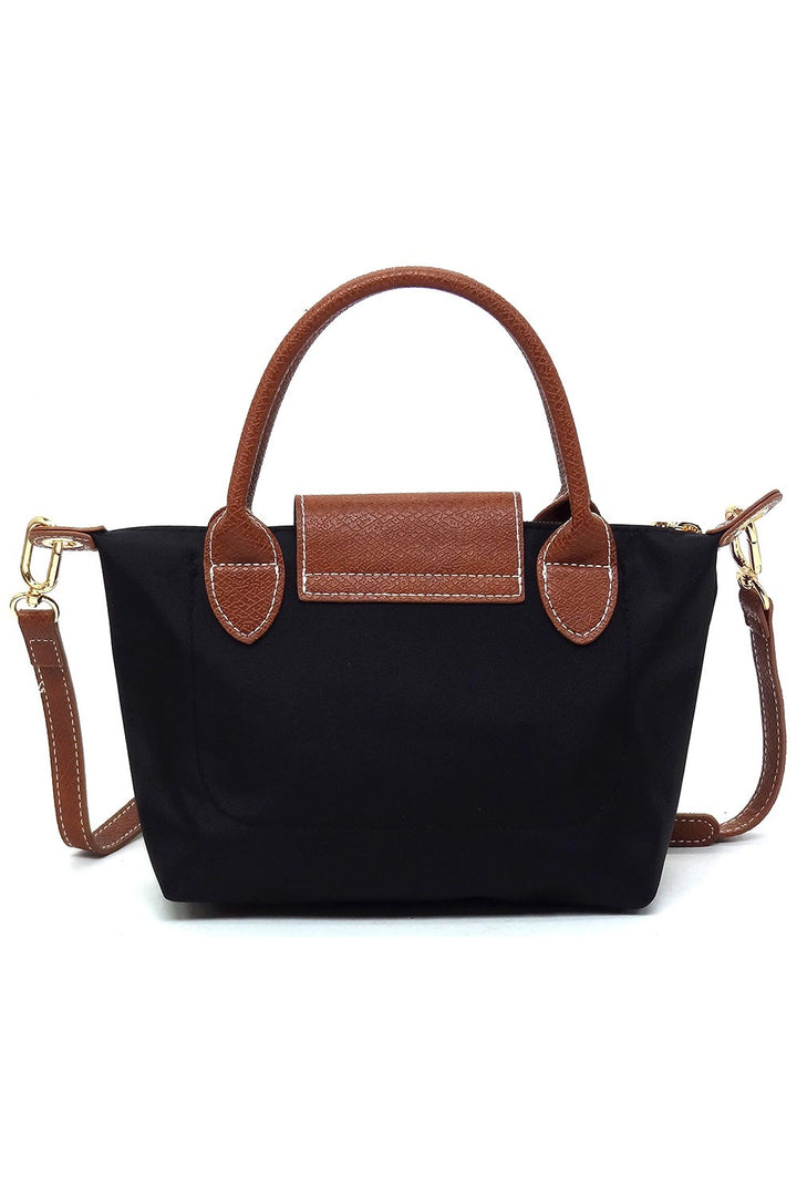 Nylon Flap Satchel Crossbody Bag
