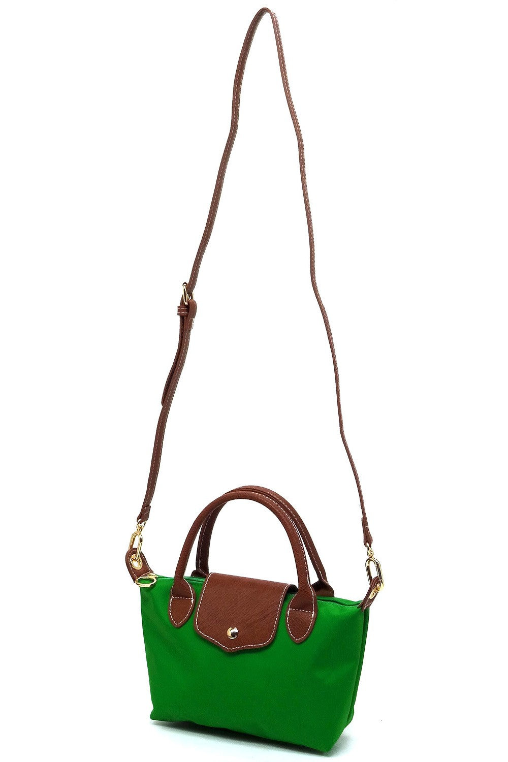 Nylon Flap Satchel Crossbody Bag