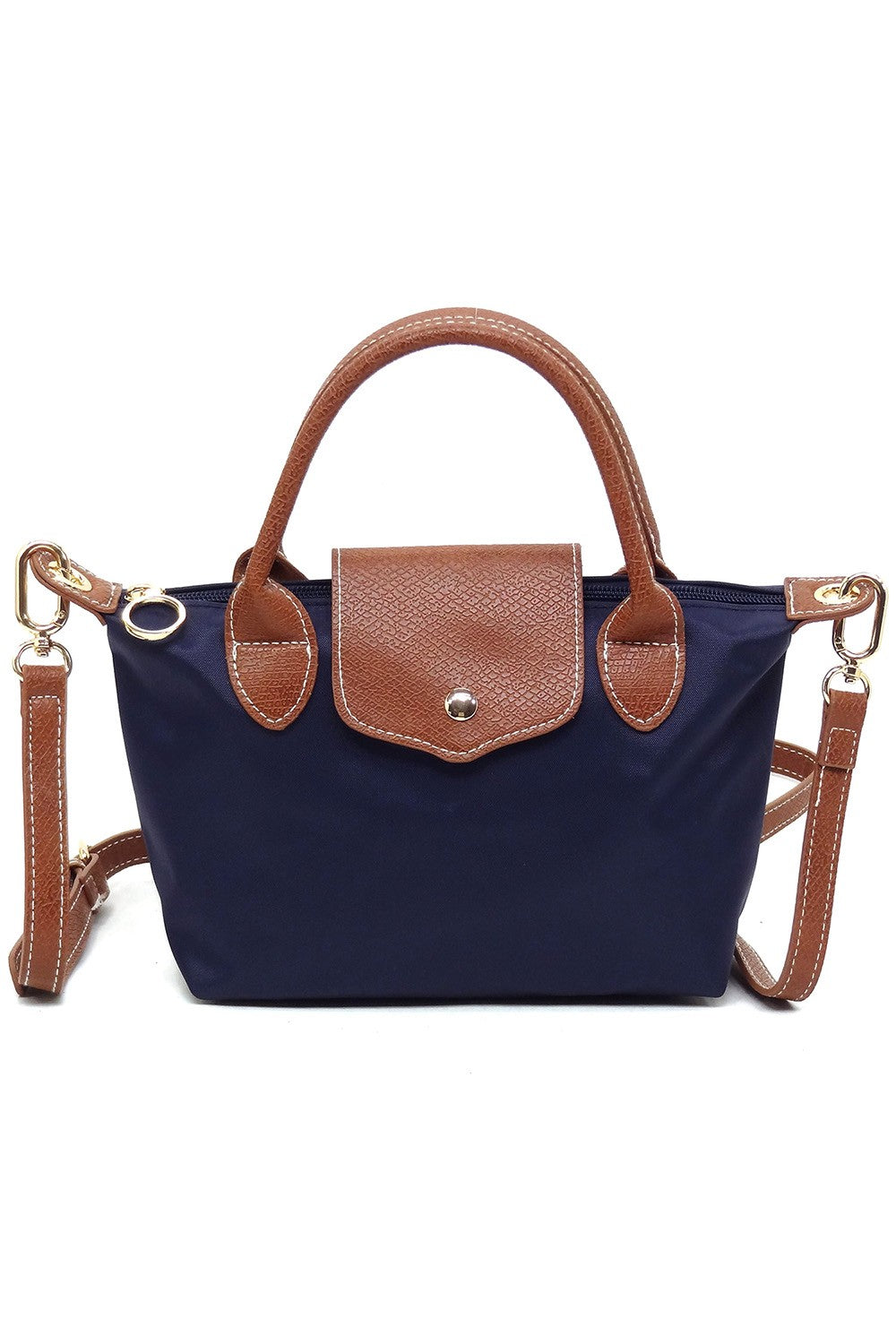 Nylon Flap Satchel Crossbody Bag