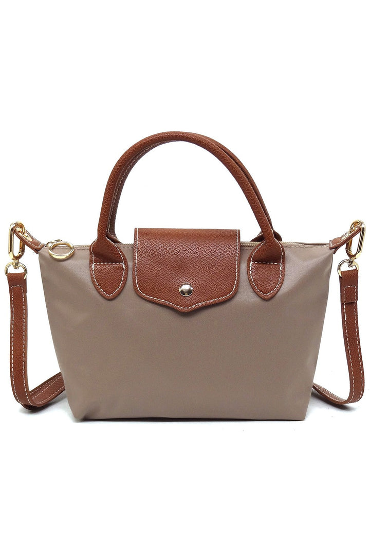 Nylon Flap Satchel Crossbody Bag