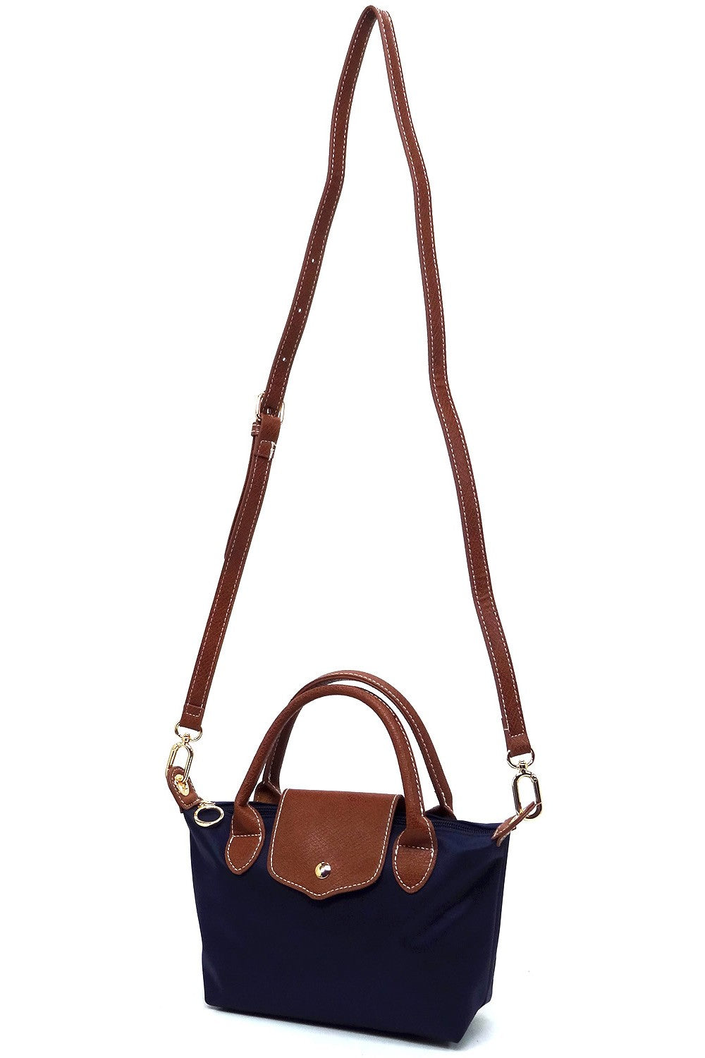 Nylon Flap Satchel Crossbody Bag