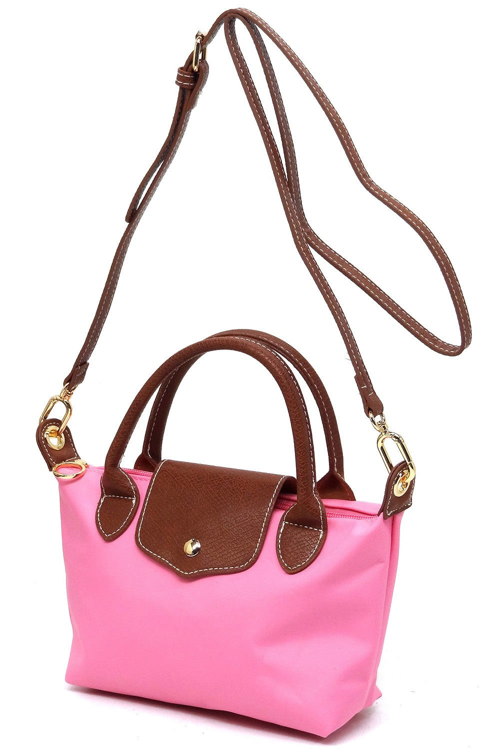Nylon Flap Satchel Crossbody Bag