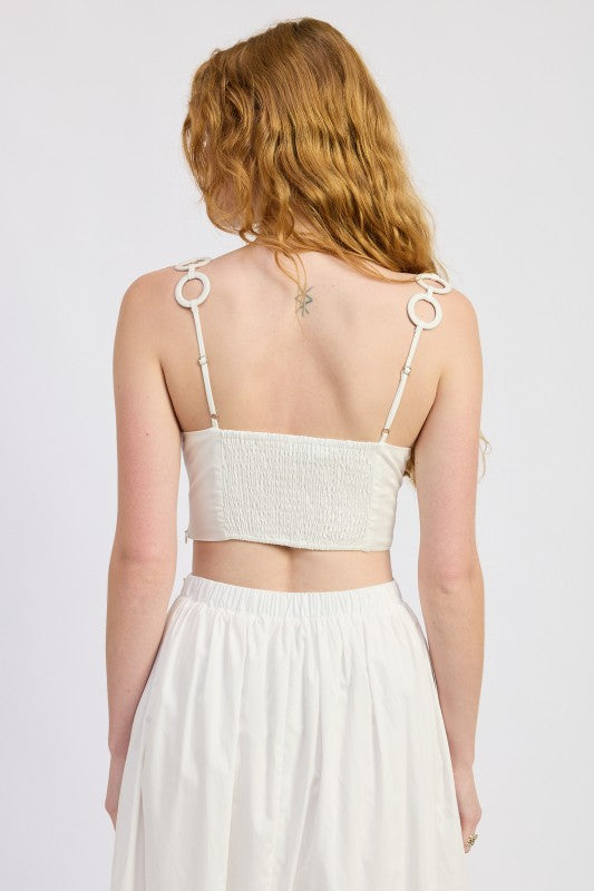 Ring Strap Cropped Top