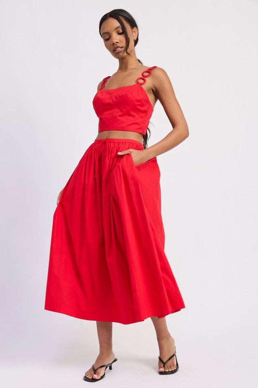 Ring Strap Cropped Top