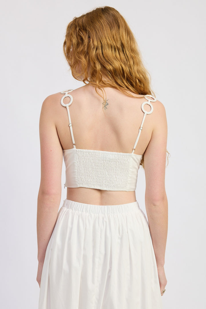 Ring Strap Cropped Top