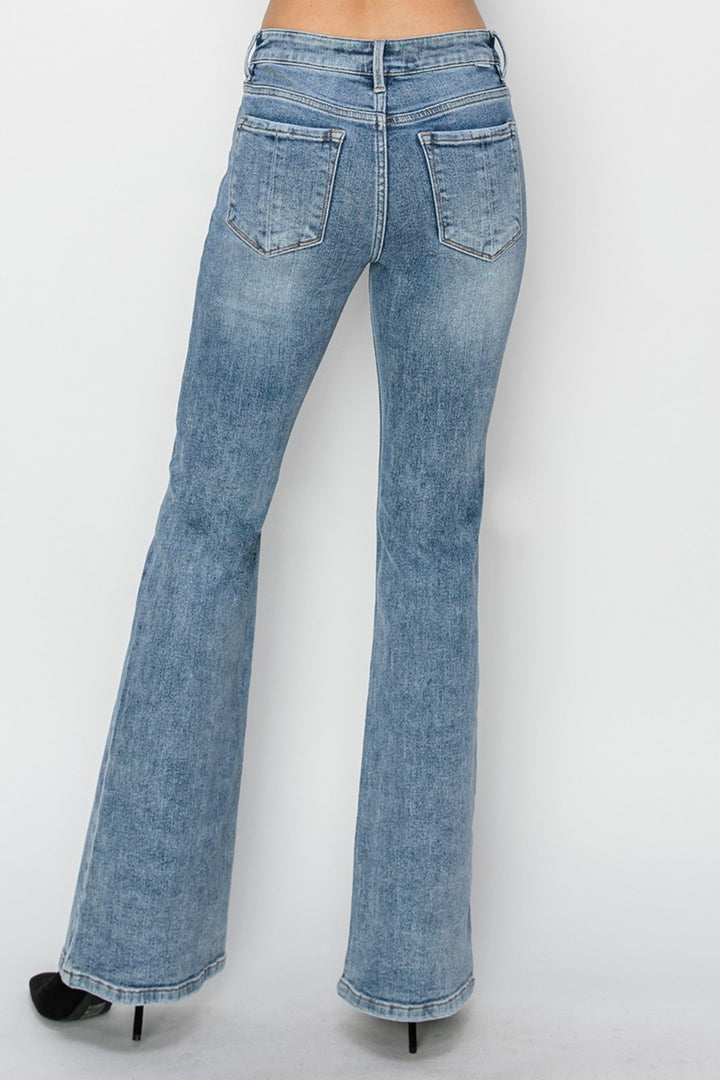 Medium Risen Full Size Mid Rise Bootcut Jeans