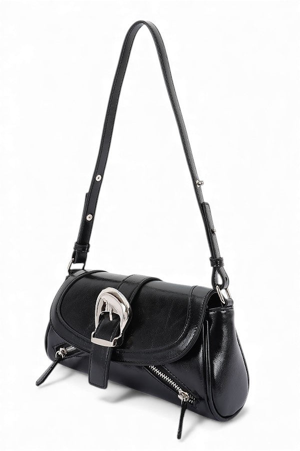Fuchsia Y2K Convertible Buckle Shoulder Bag