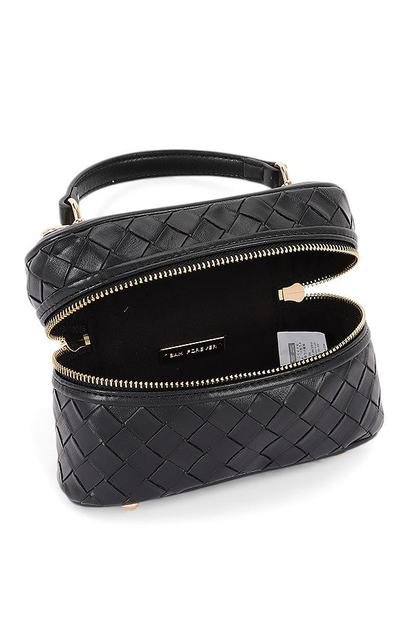 Embossed Metallic Vanity Case Swing Bag