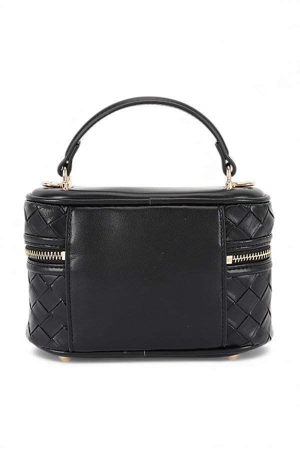 Embossed Metallic Vanity Case Swing Bag