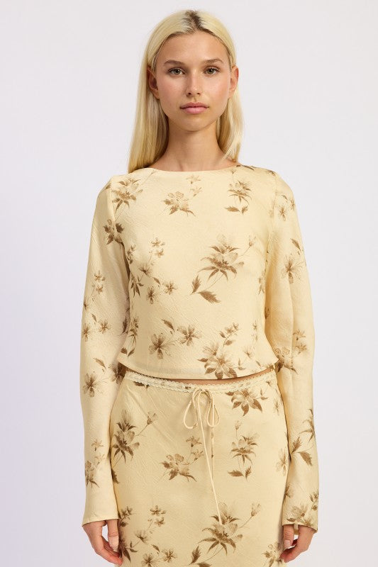 Cowl Neck Long Sleeve Blouse