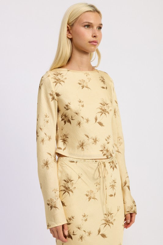 Cowl Neck Long Sleeve Blouse