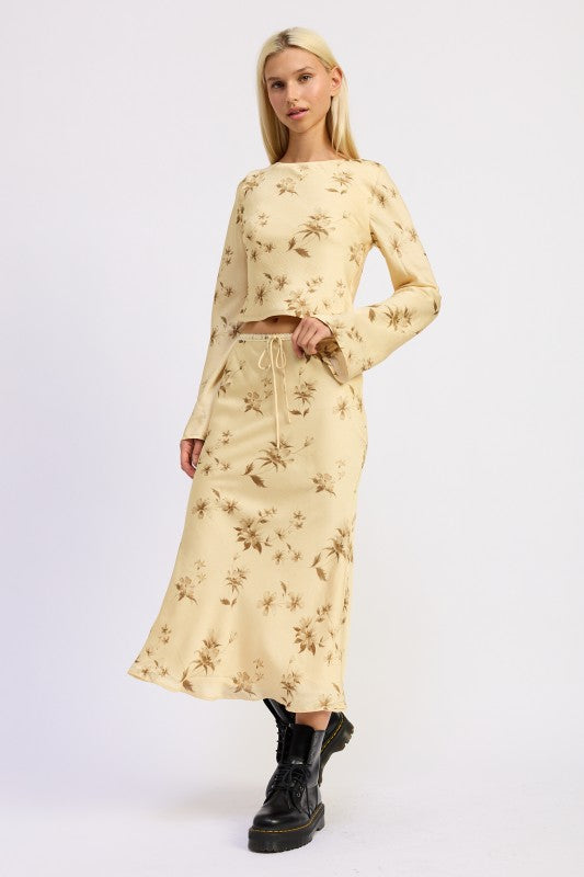 Cowl Neck Long Sleeve Blouse