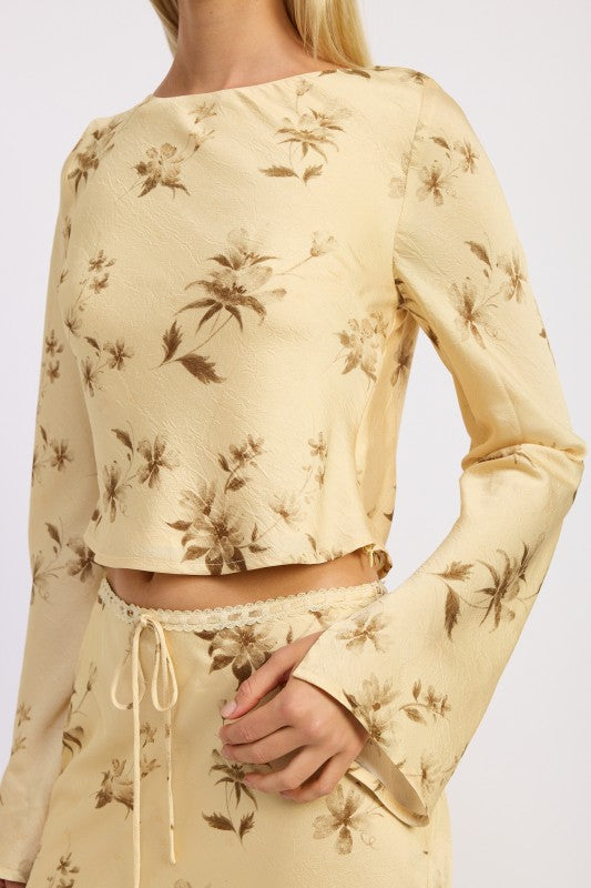 Cowl Neck Long Sleeve Blouse