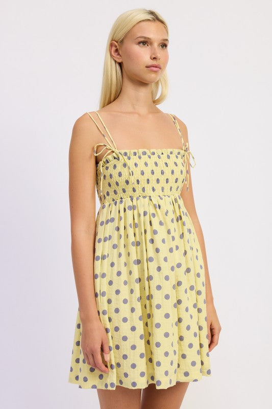 Smocked Top Babydoll Dress