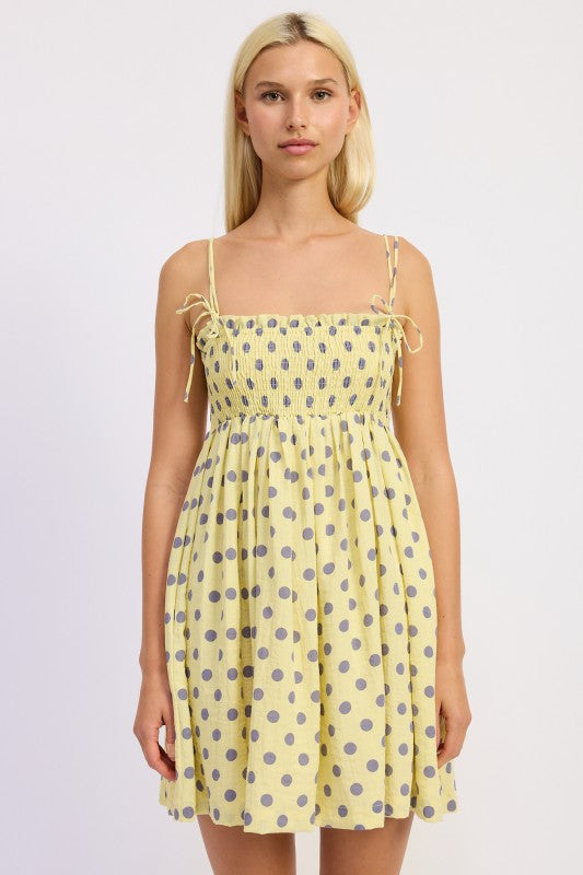 Smocked Top Babydoll Dress