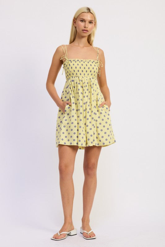 Smocked Top Babydoll Dress