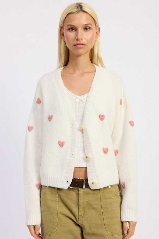 Cropped Cardigan With Embroidery