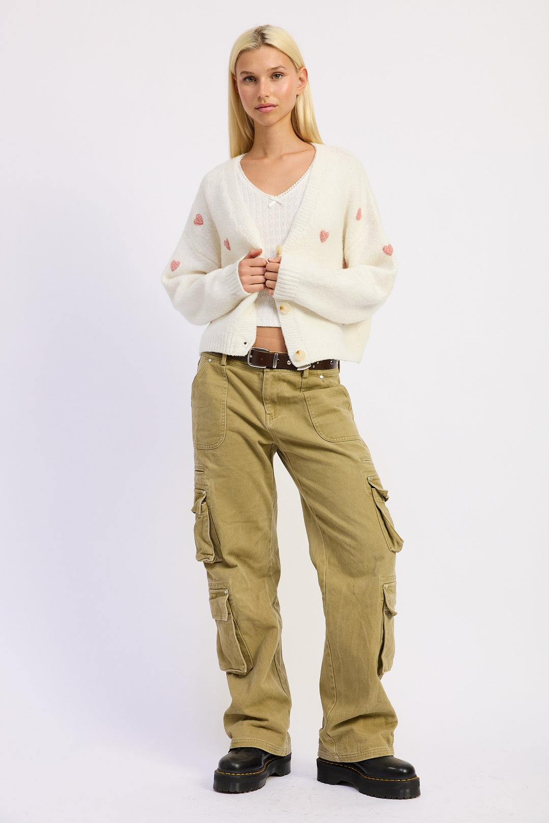 Cropped Cardigan With Embroidery