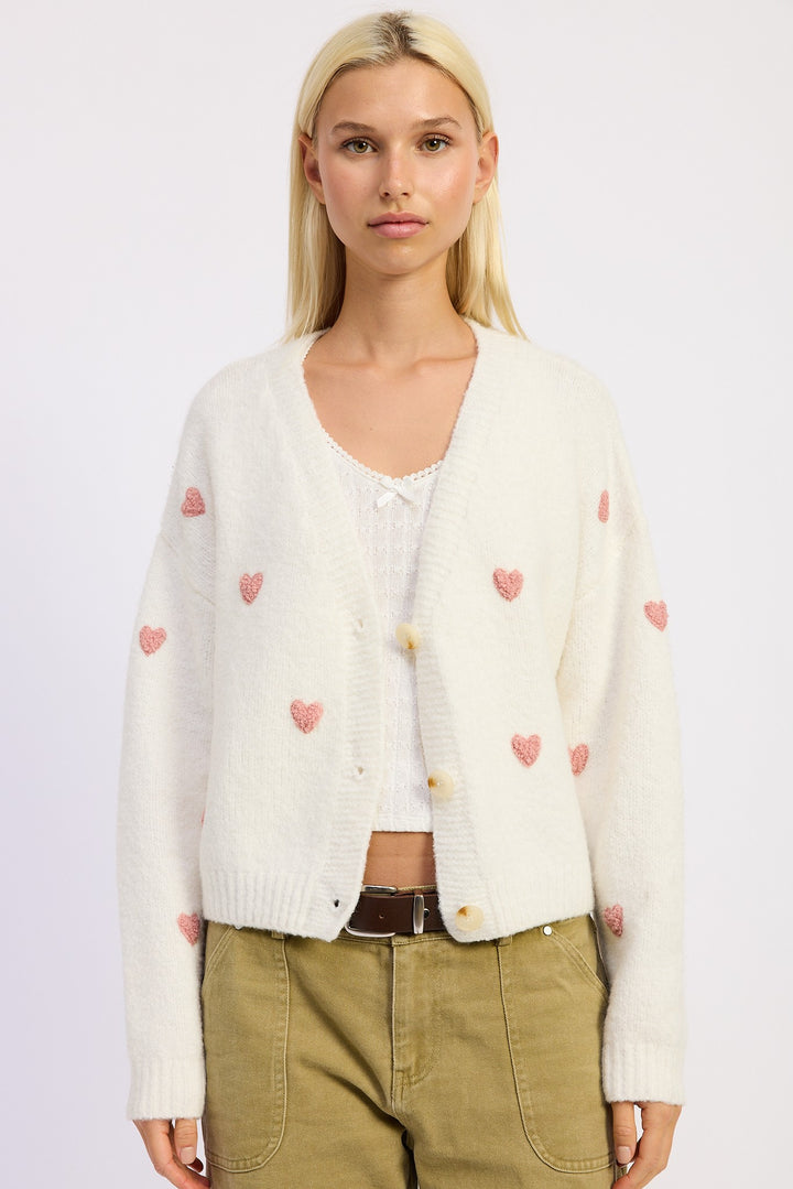 Cropped Cardigan With Embroidery