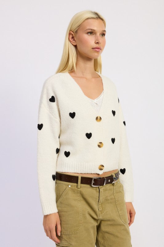 Cropped Cardigan With Embroidery