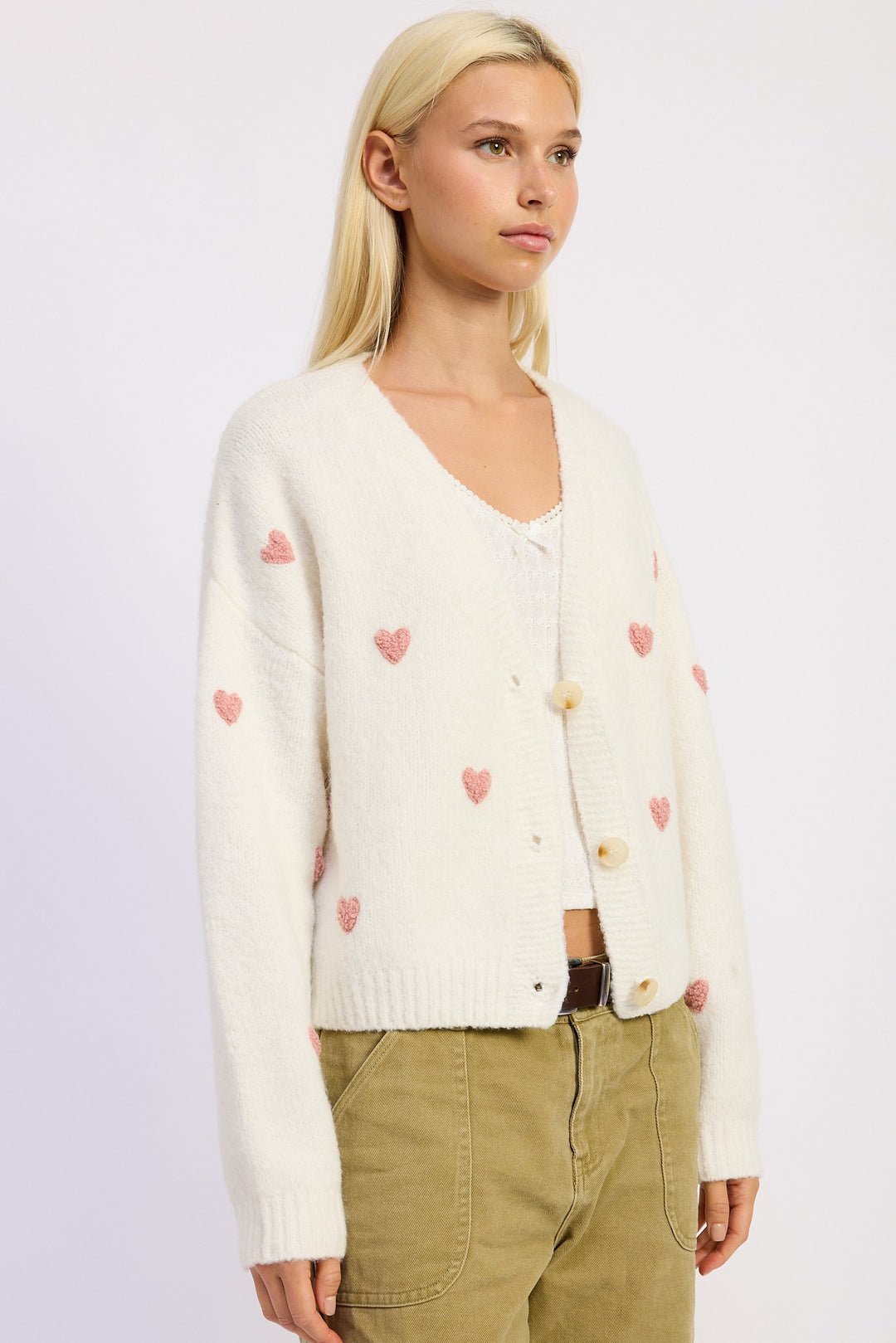 Cropped Cardigan With Embroidery