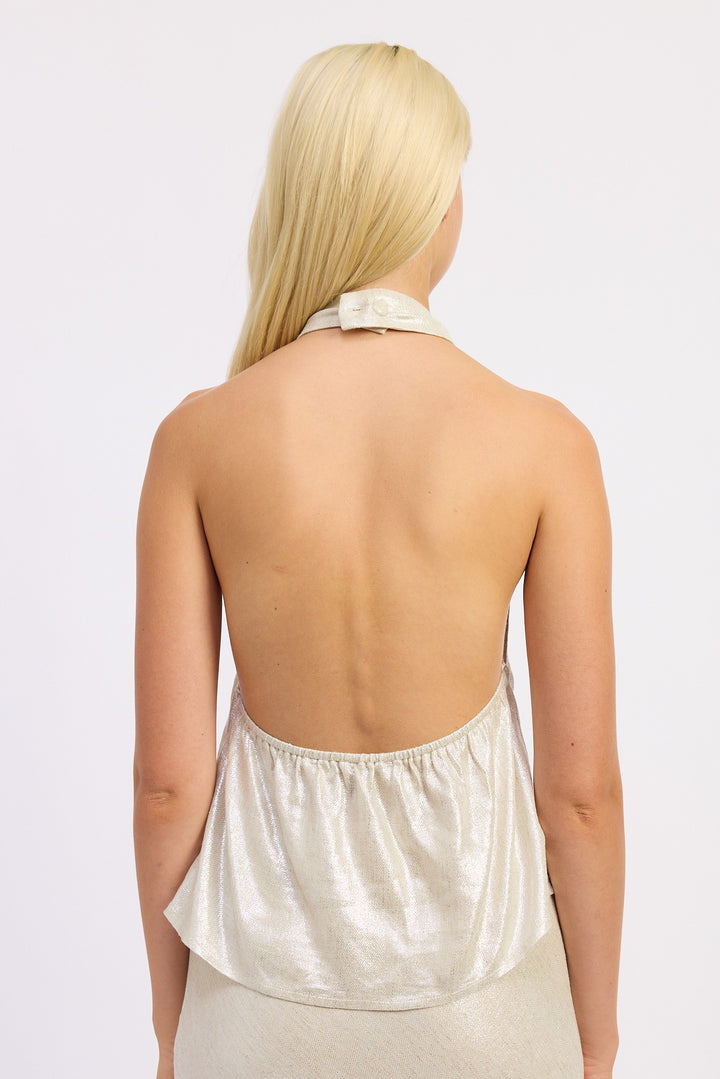 Halter Neck Botton Down Top