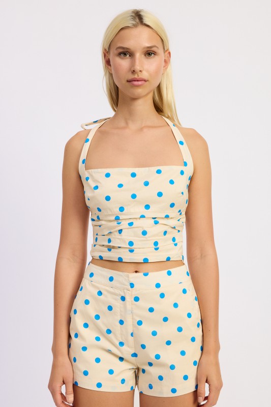 Halter Top With Squared Neck