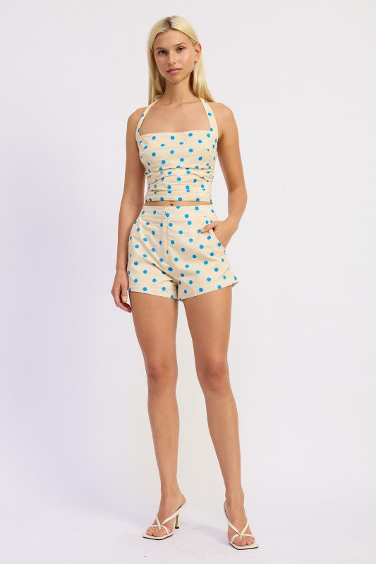 Poplin Mid Waist Shorts