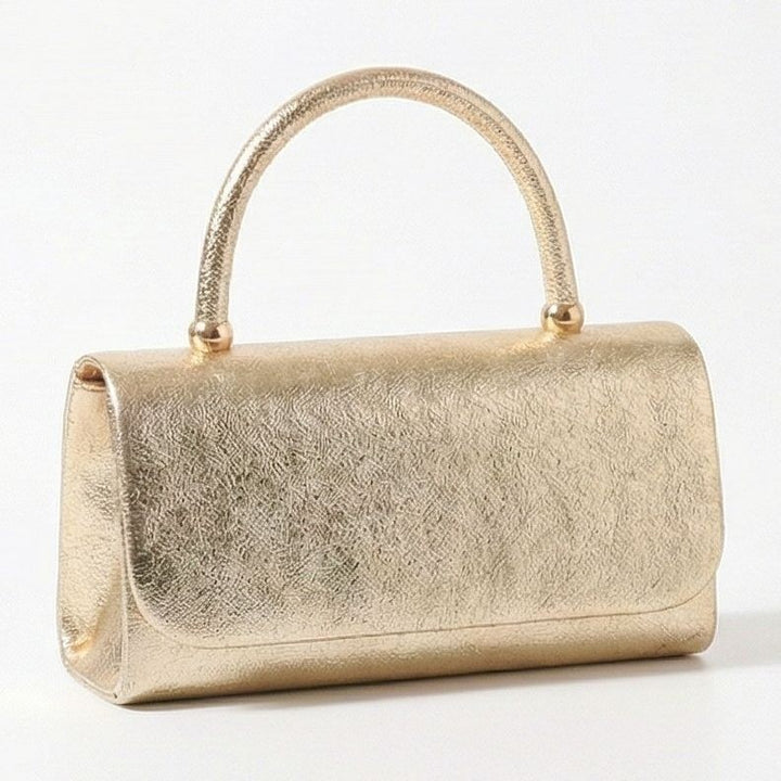 Red Metallic Glitter Mini Handbag Top Handle