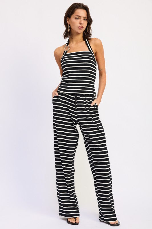 Striped Hardware Halter Top