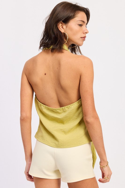 One Shoulder Top With Scarf Detail 1