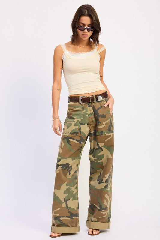 Layered Tank Top Wtih Lace Trim